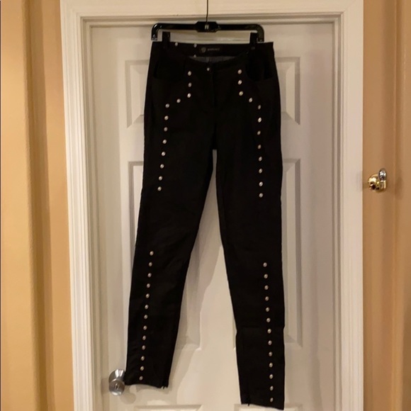 Versace Denim 28 Jeans Black Gold rivets like new Condition Exceptional